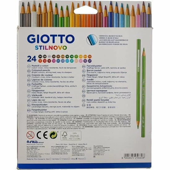 Giotto Colors 3.0 Confezione da 12 Matite Colorate Esagonali - Piombo 3 mm  - Legno - Colori Assortiti - Creatività - Esseshop - Il tuo Partner in  Informatica, PC e Networking