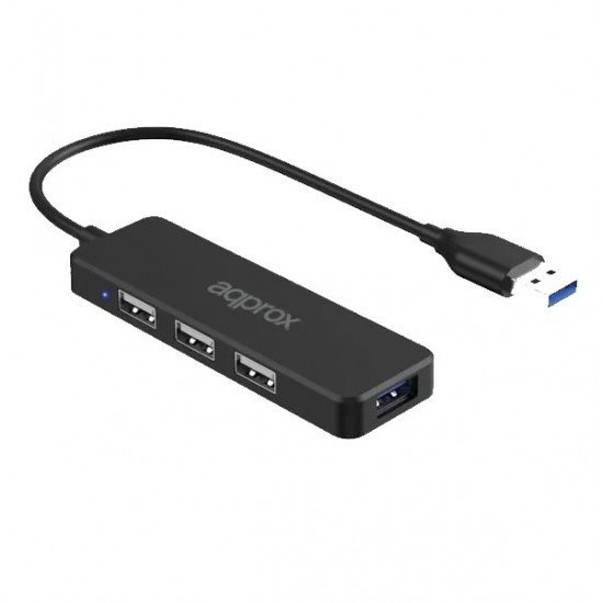 Hub USB 3.0 - 3 porte USB 2.0 e 1 porta USB 3.0 - Velocità fino a 5 Gbps - Cavo da 15 cm