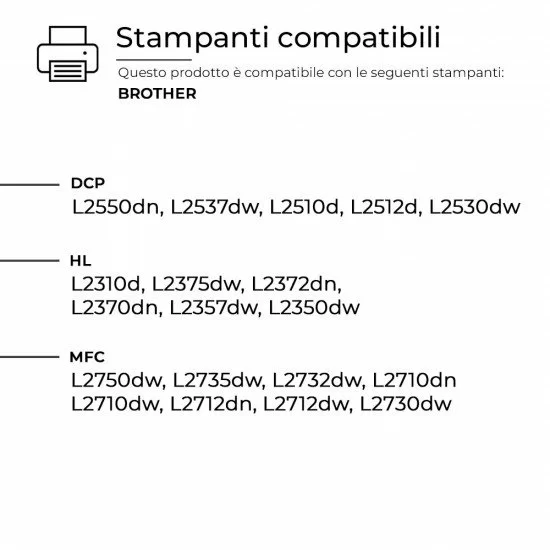 Compra 40 Risme di carta A4 + 8 Toner Brother TN-2420 con chip compatibile  + 2 Tamburo DR2400 - Alphaink