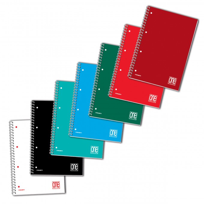 Quaderno One Color con spirale formato A4 - Blasetti Rigatura 5M - Confezione da 5 - 80gr
