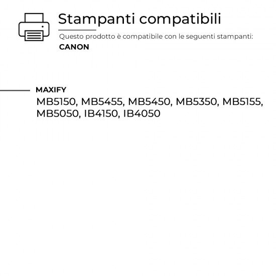 10 Cartucce Canon PGI-2500 9290B004 Nero + Colore Compatibile
