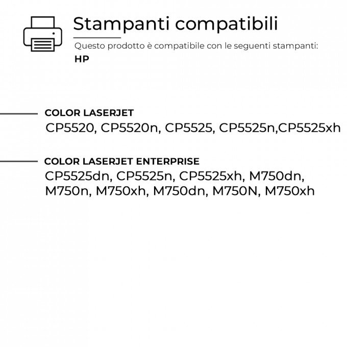 Toner HP CE270A 650A Nero Compatibile 