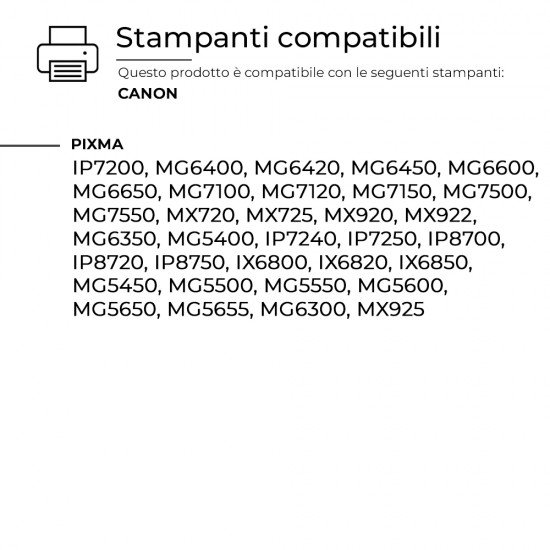 Cartuccia Canon CLI551-BK 6508B001 Nero Compatibile