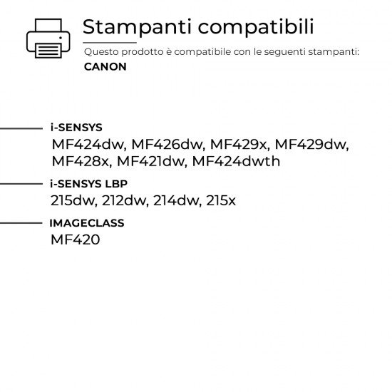 2 Toner Canon CRG-052A 2199C002 Nero Compatibile
