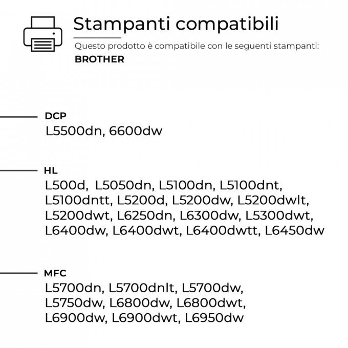 Tamburo Brother DR-3400 Nero Compatibile