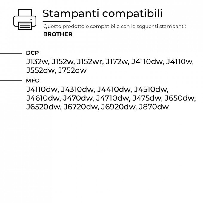 30 Cartucce Brother LC123 LC121 Nero + Colore Compatibile