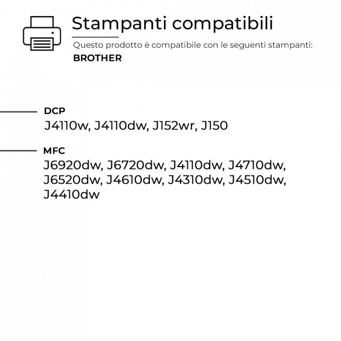 Cartuccia Brother LC125XL-C Ciano Compatibile