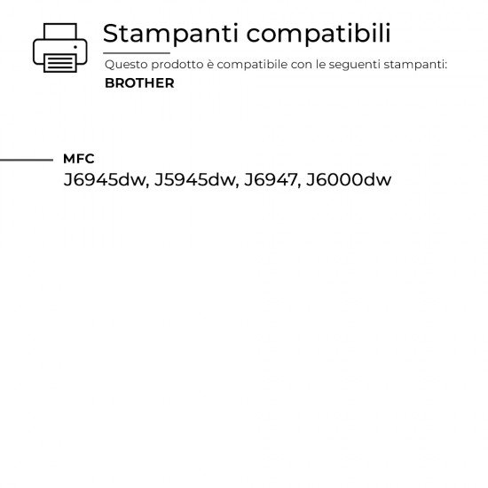 Cartuccia Brother LC3237-BK Nero Compatibile
