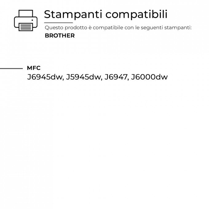 Cartuccia Brother LC3237-BK Nero Compatibile