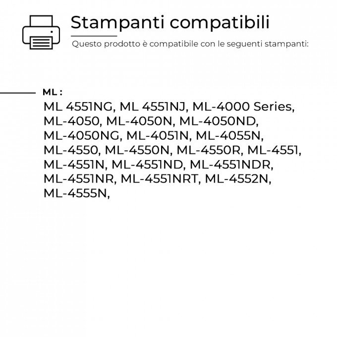 Toner Samsung ML-D4550B Nero Compatibile