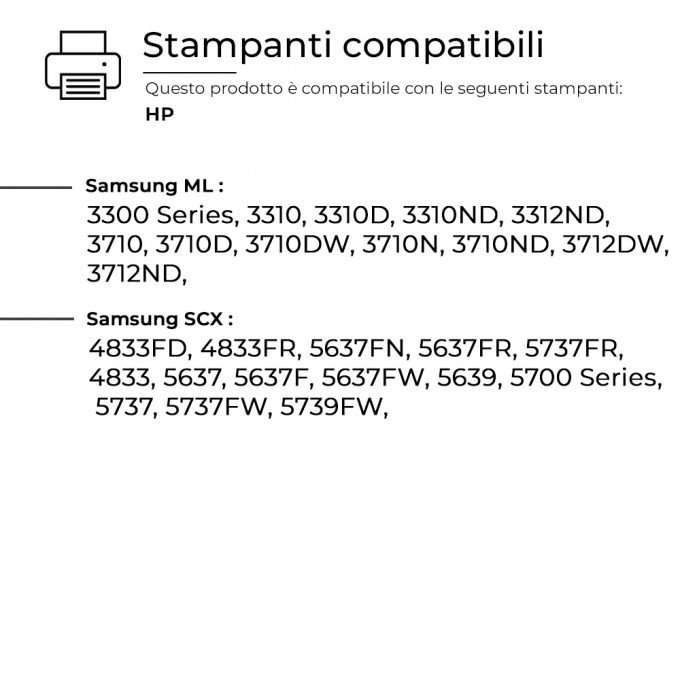 Toner Samsung MLT-D205L SU963A Nero Compatibile