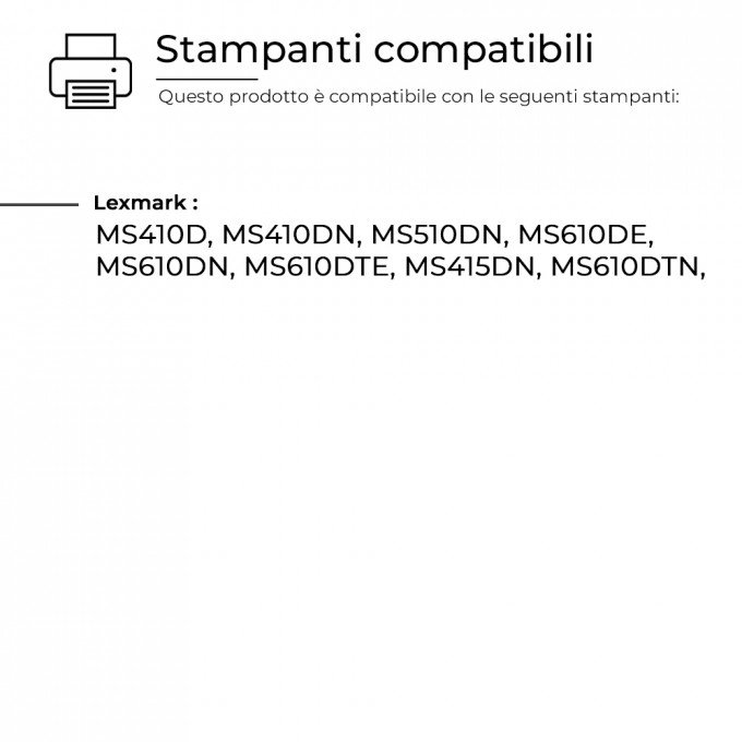 Toner Lexmark 502X 50F2X00 MS410 Compatibile