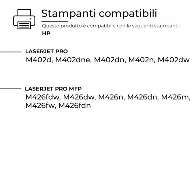 3 Toner Hp CF226A 26A Nero Compatibili