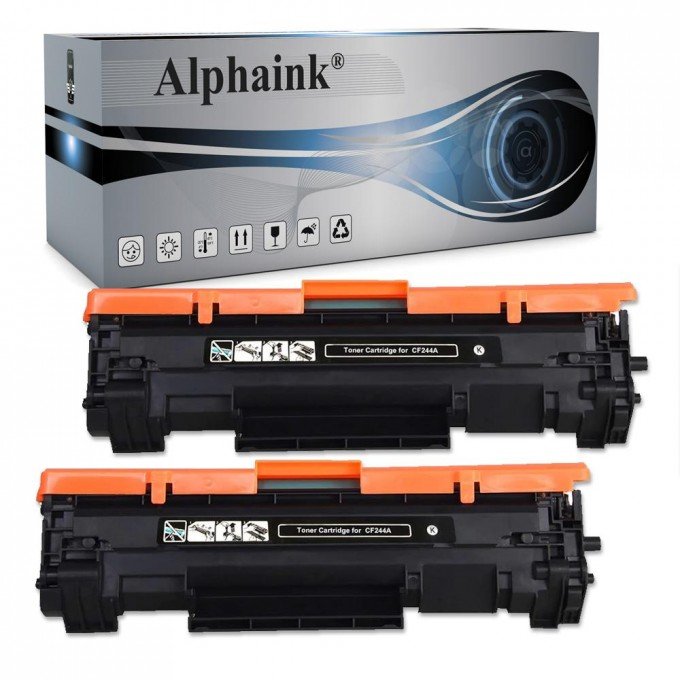 2 Toner HP CF244A 44A Nero Compatibili