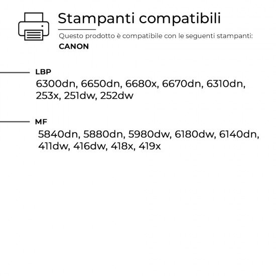 Toner Canon CRG719 3479B002 Nero Compatibile