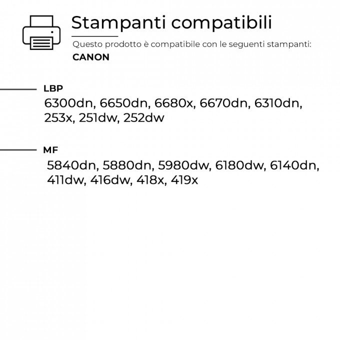 Toner Canon CRG719 3479B002 Nero Compatibile