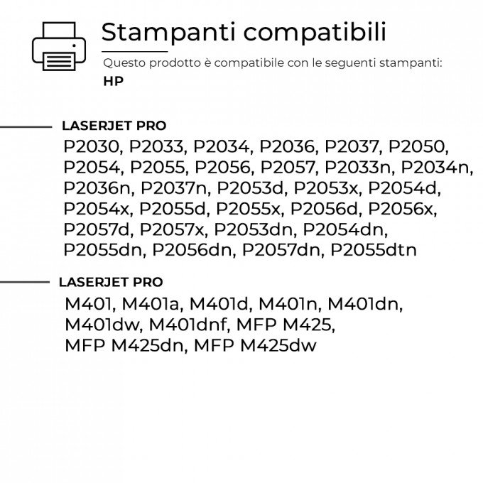 Toner HP CF280X-CE505X 80X 05X Nero Compatibile