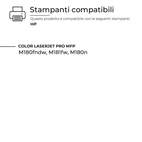 Toner HP CF530A-3A 205A Nero + Colore Compatibili