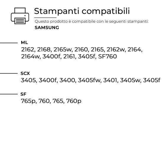 Toner Samsung MLT-D101XL Alta Capacità  Nero Compatibile