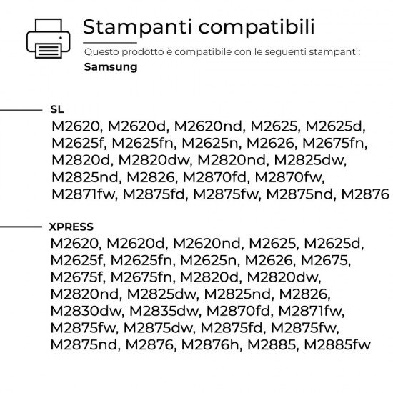 2 Toner Samsung MLT-D116L SU828A 116L Nero Compatibili