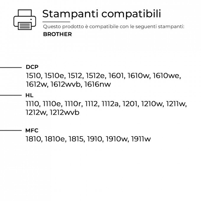 2 Toner Brother TN1050 TN-1050 Nero Compatibili