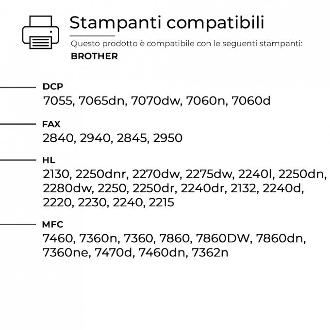 2 Toner Brother TN-2220 TN-2010Nero Compatibili