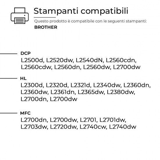 3 Toner Brother TN-2320XL Alta Capacità Nero Compatibili