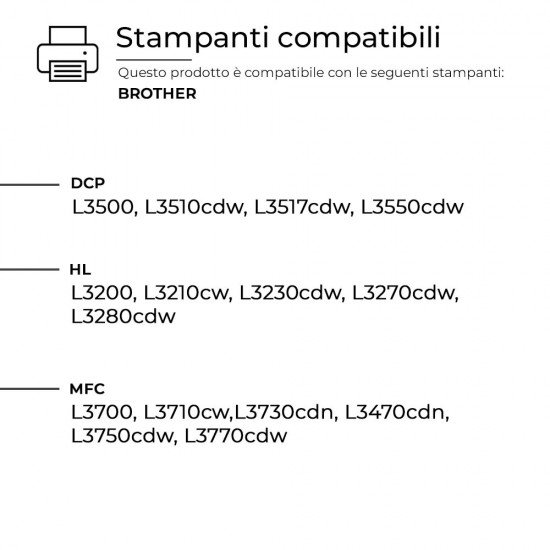 Toner Brother TN-247-C Ciano Senza CHIP Compatibile