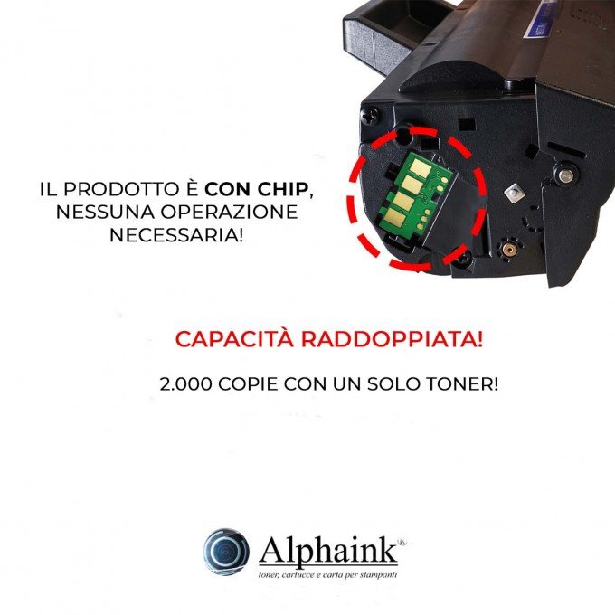 2 Toner HP W1106X 106X CON CHIP Nero Compatibile