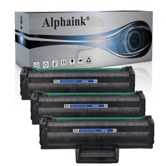 3 Toner HP W1106X 106X CON CHIP Nero Compatibile