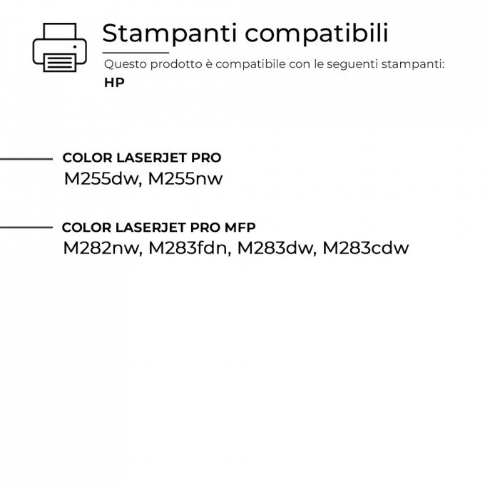 Toner per HP W2210A 207A Nero NO CHIP Compatibile