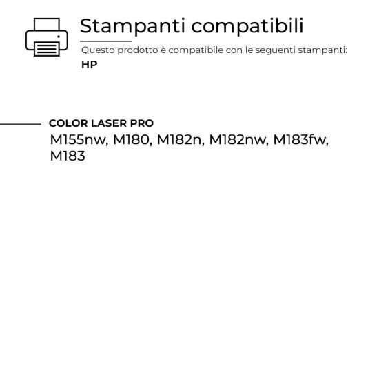 4 Toner per HP W2410A 216A  Nero + Colore NO CHIP Compatibile