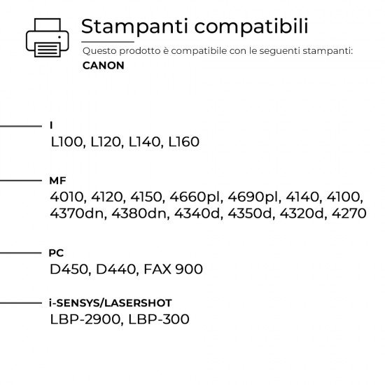 Toner Canon Q2612A 703 FX10 Nero Compatibile