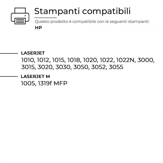 3 Toner HP Q2612A 12A Nero Compatibili