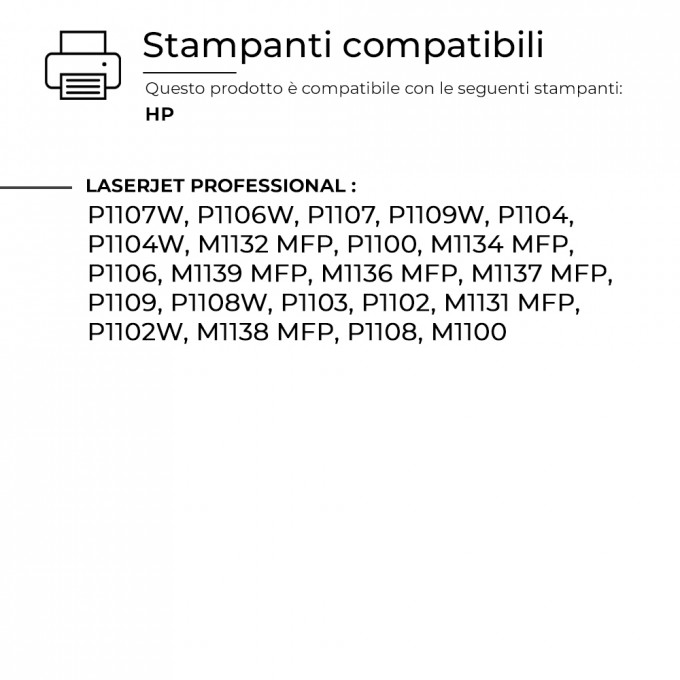 2 Toner Hp CE285A-CE278A-CB435A-CB436A Nero Compatibile