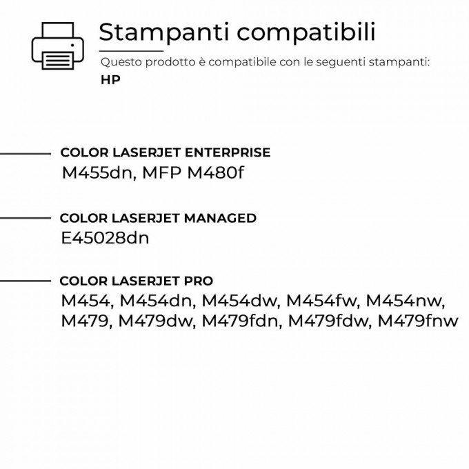 Toner HP W2032A 415A Giallo NO CHIP Compatibile