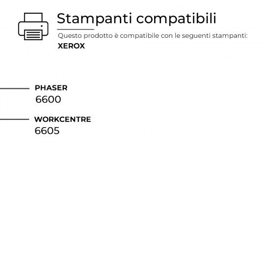 Toner Xerox X6600-BK 106R02232 Nero Compatibile