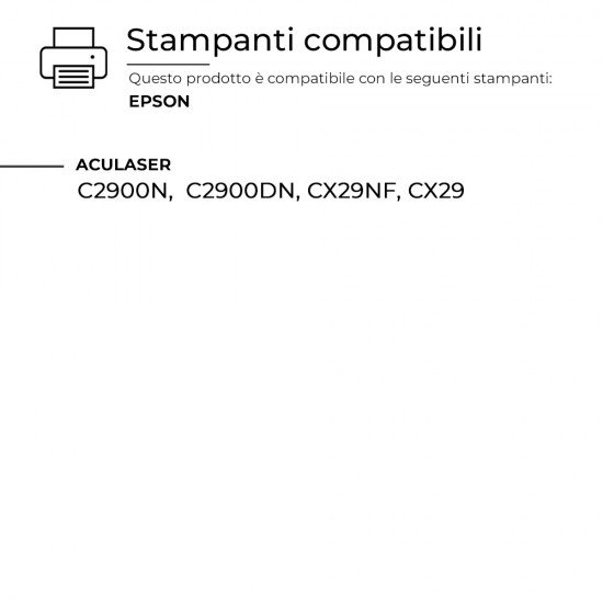 Toner Epson C2900-Y S050627 Giallo Compatibile