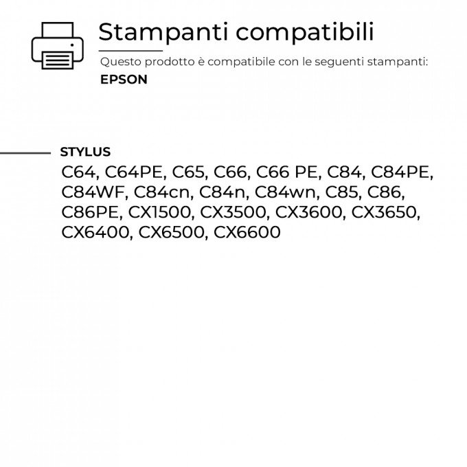 10 Cartucce Epson T0445 Nero + Colori Compatibili