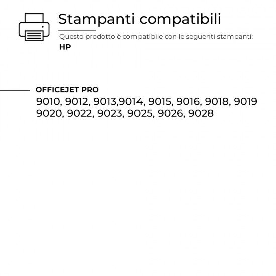 Cartuccia Hp 963XL-BK 3JA30AE Nero Compatibile