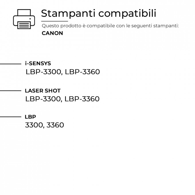 Toner Canon Q7553A-Q5949A 0917B002 708 715 Nero Compatibile