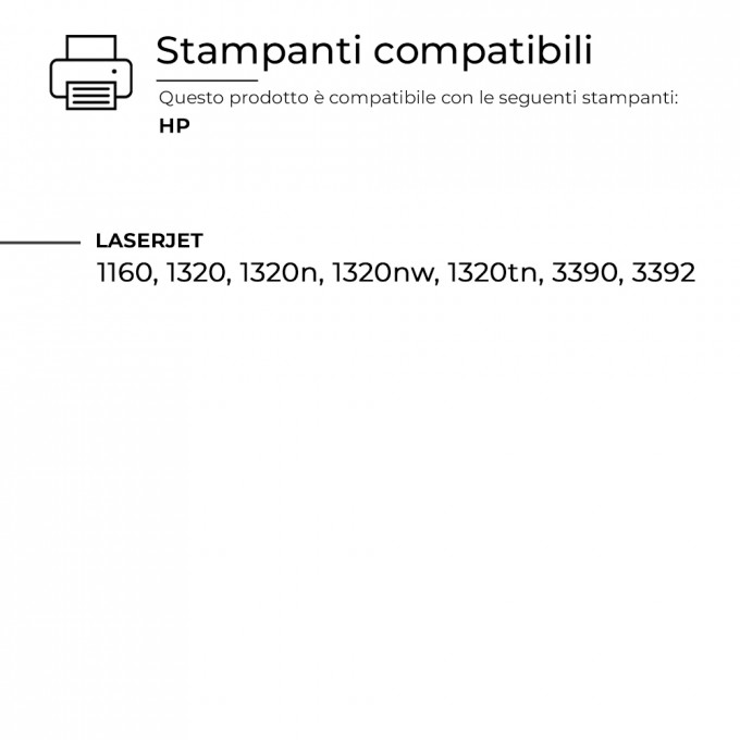 Toner HP Q7553A-Q5949A 49A 53A Nero Compatibile