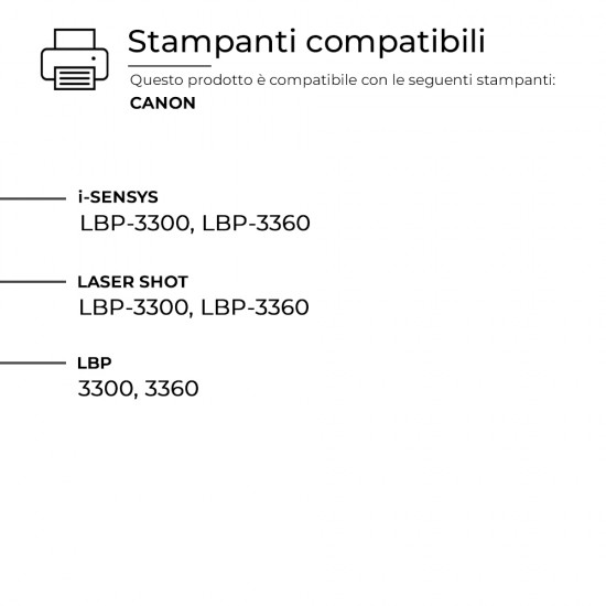 3 Toner Canon Q7553A-Q5949A 0917B002 708 715 Nero Compatibile