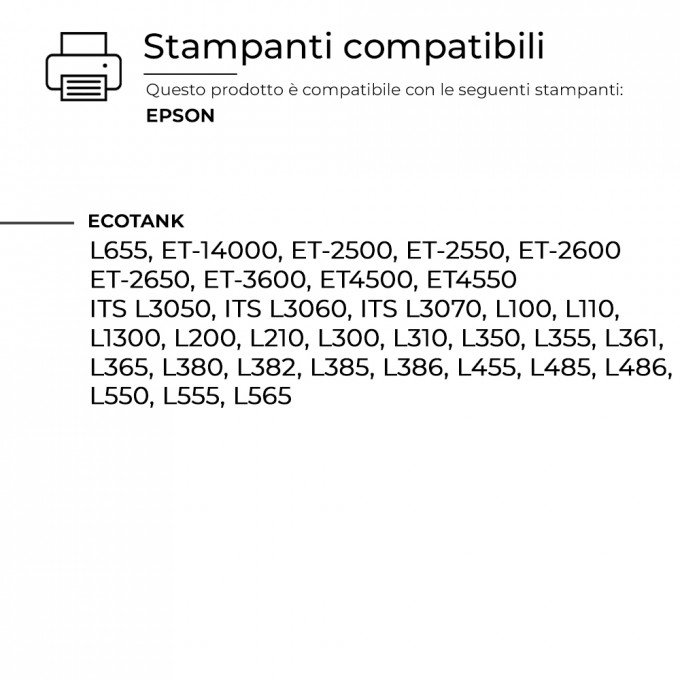 Flacone d'Inchiostro Epson EcoTank T6644 C13T664440 Giallo Compatibile