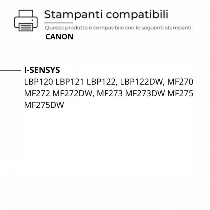 Toner Canon CRG-071H 5646C002 Nero Compatibile