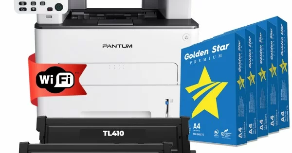 Stampante Pantum M6500W con WiFi, Scanner + 4 Toner Compatibile