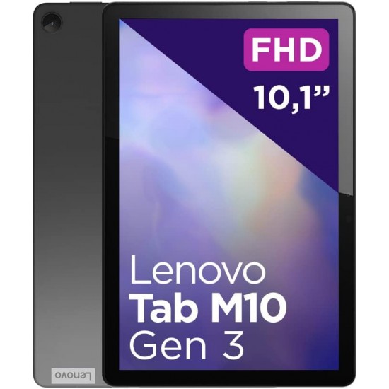 Lenovo Tab M10 Terza Generazione, Display 10.1" Full HD, WI-FI, RAM 4GB, Memoria 64GB, Tablet Android 12, Grigio (Storm Grey)