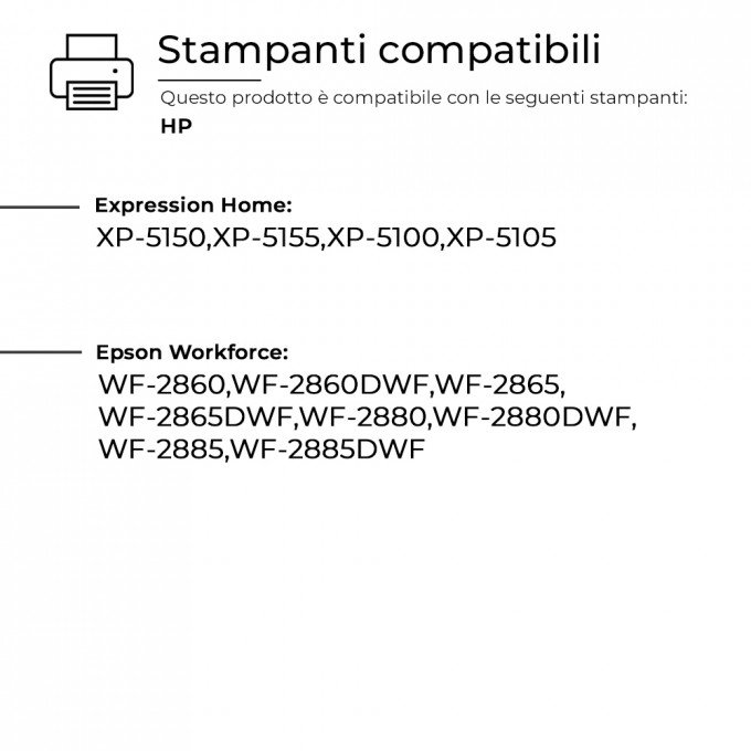 5 Cartucce Epson T502XL C13T02W64020 Nero + Colore Compatibili